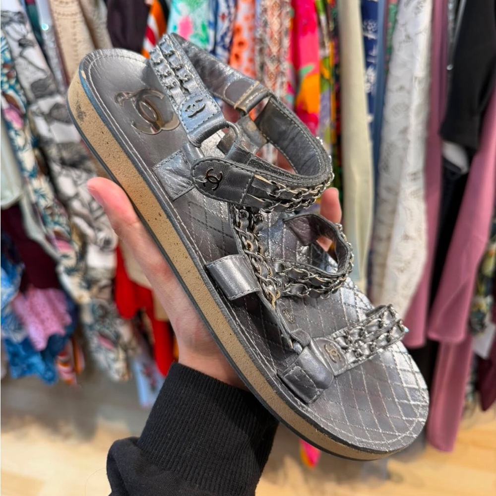 Chanel Silver Size 39 1/2 Shoes